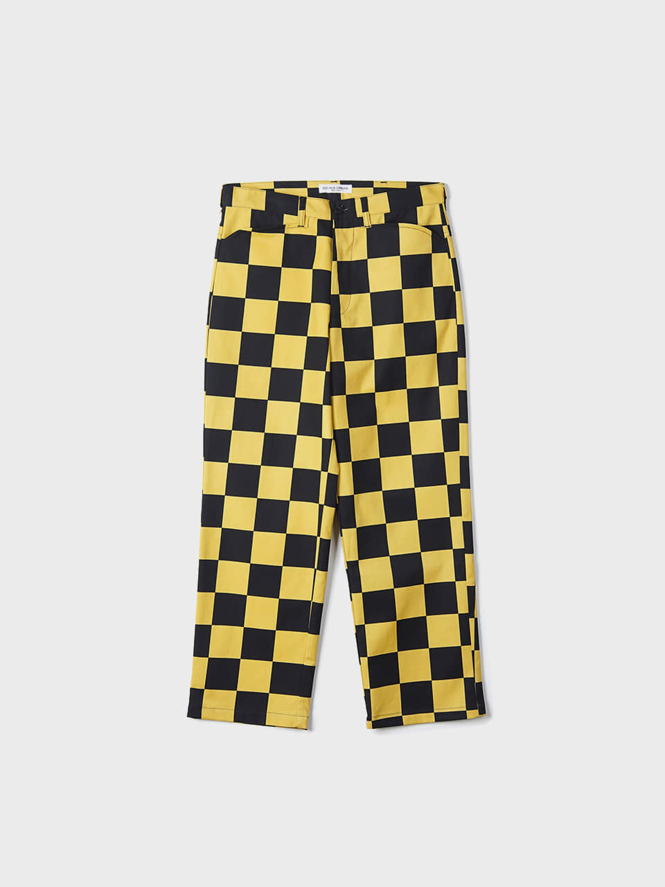 LOCALS ONLY Checker Board Pants &quot;Black/Yellow&quot;
