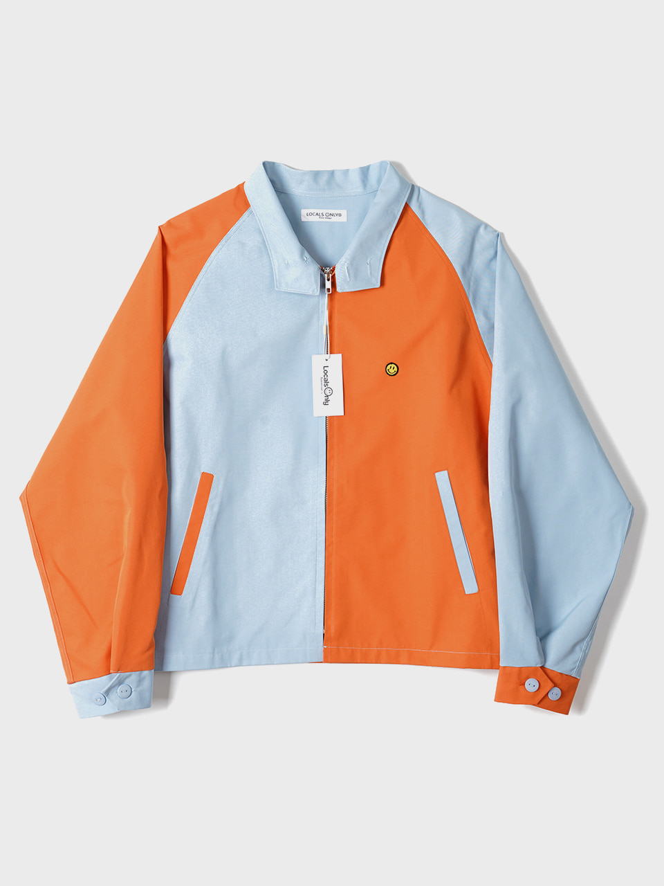 LOCALS ONLY Two Face Drizzler Jacket &quot;Orange/Skyblue&quot;
