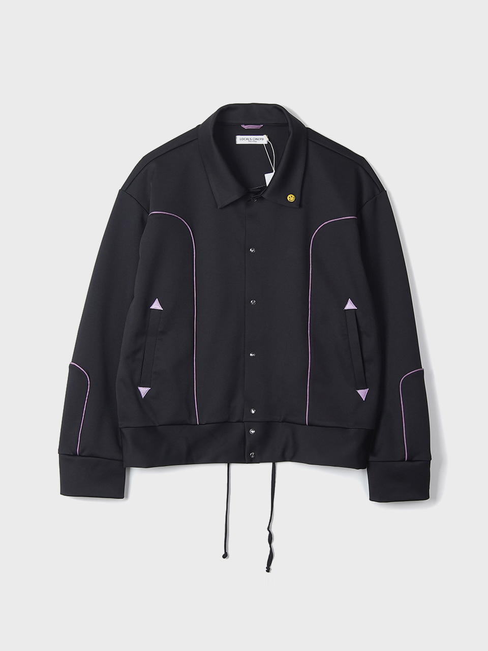 LOCALS ONLY New Generation Western Track Jacket &quot;Black/Purple&quot;