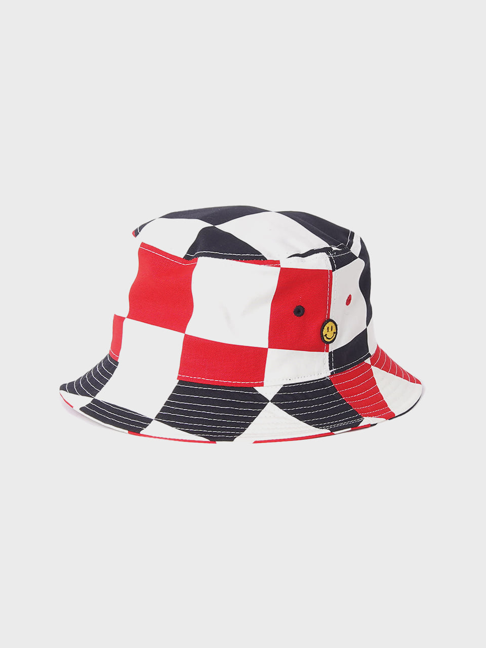LOCALS ONLY Checkerboard Bucket hat &quot;White/Red/Black&quot;